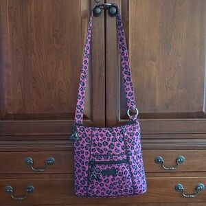 Vera Bradley Hipster Crossbody bag in African Violet leopard print.